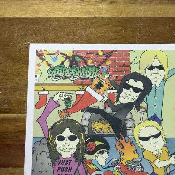 RARE Aerosmith Christmas Card w/ Facsimile Signatures Steven Tyler Joe Perry - Picture 4 of 5